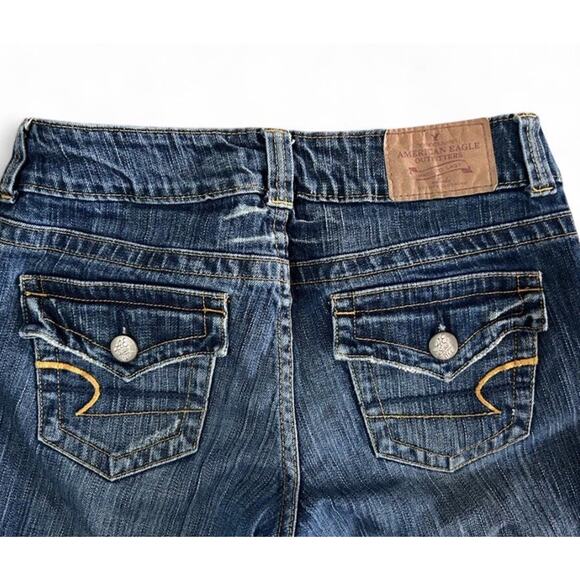 American Eagle Outfitters Women’s Y2K Blue Denim Low-rise Flare Jeans Size 4 - Picture 8 of 8